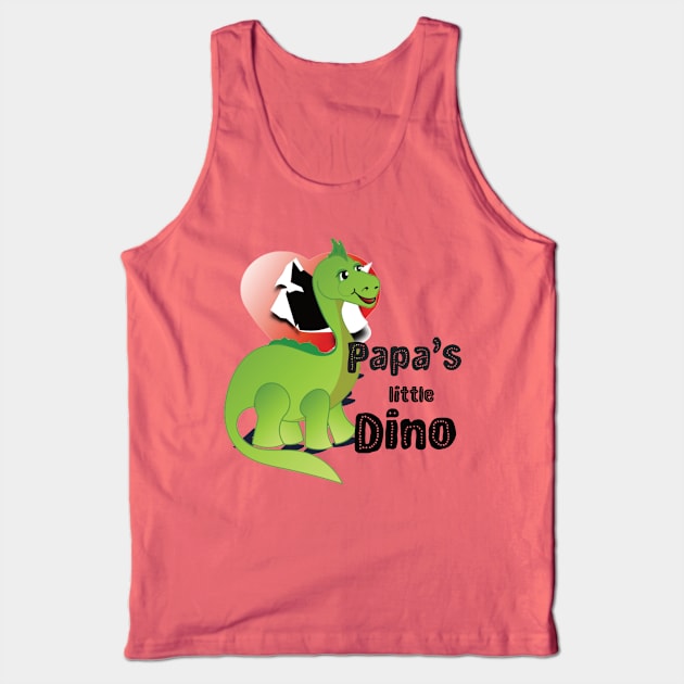 Papa's little Dino hatched from an open heart Tank Top by Made2inspire